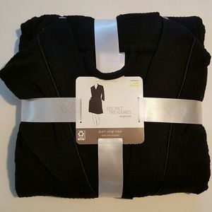 Sercret Treasures Short Wrap Robe Black